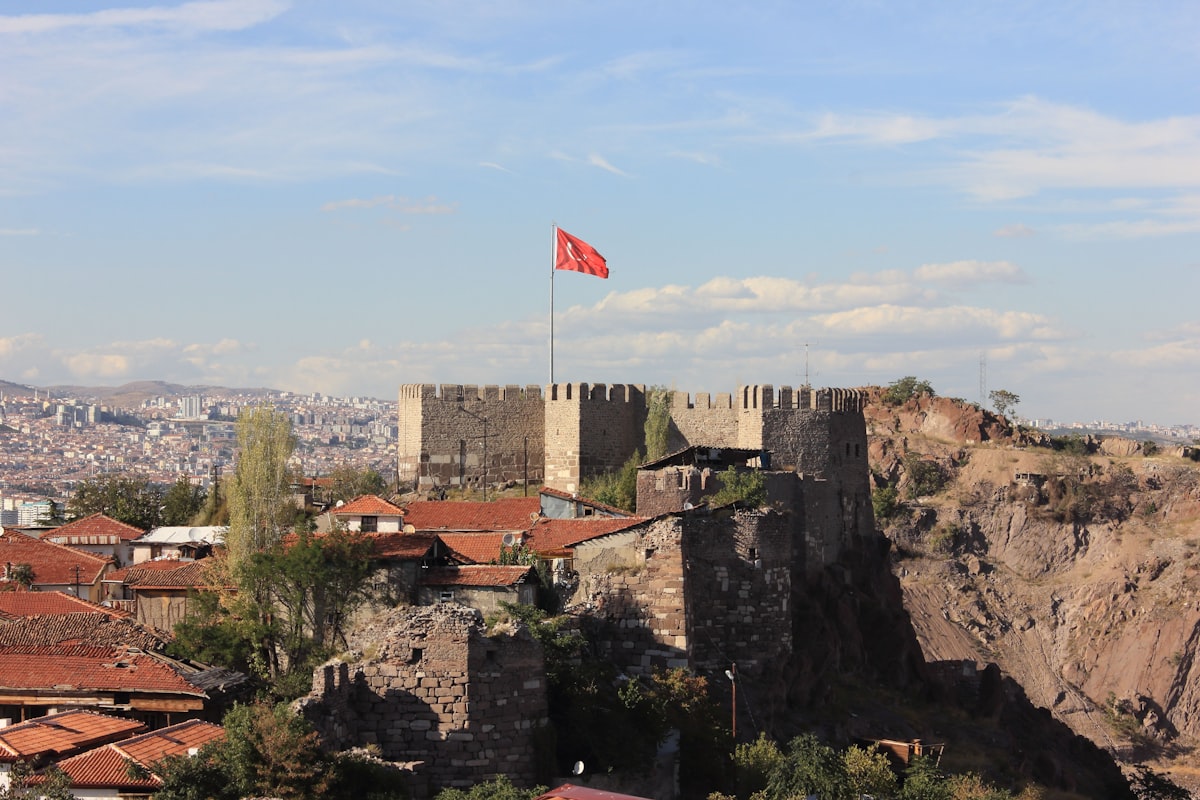 Ankara Castle overlooking the city, Türkiye